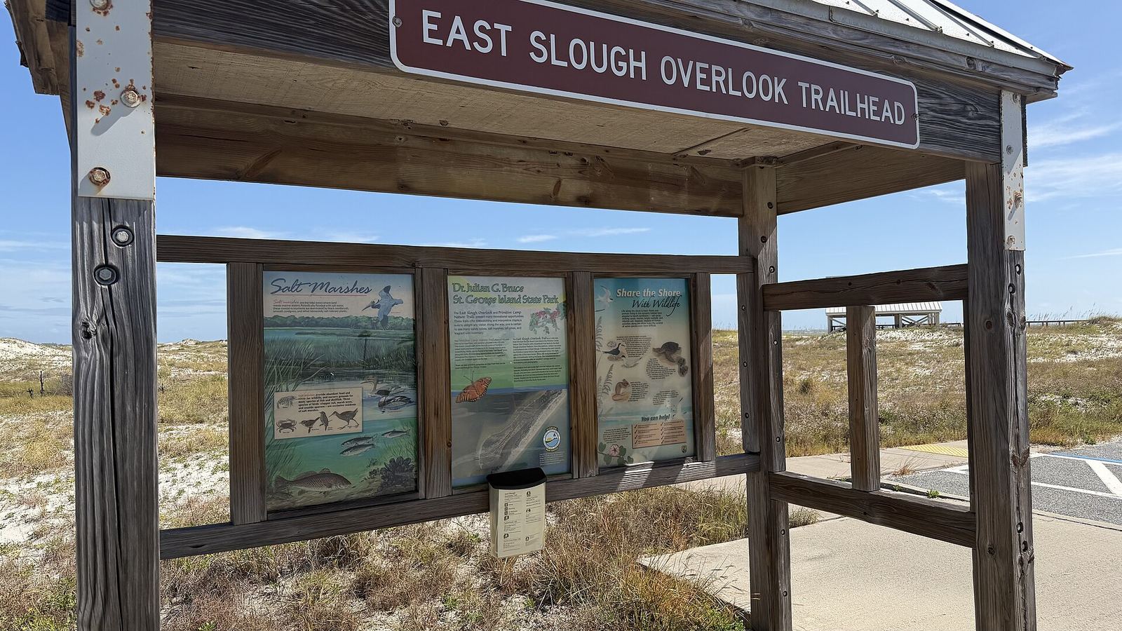 East Slough Overlook Trailhead, St. George Island State Park, Florida